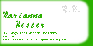 marianna wester business card